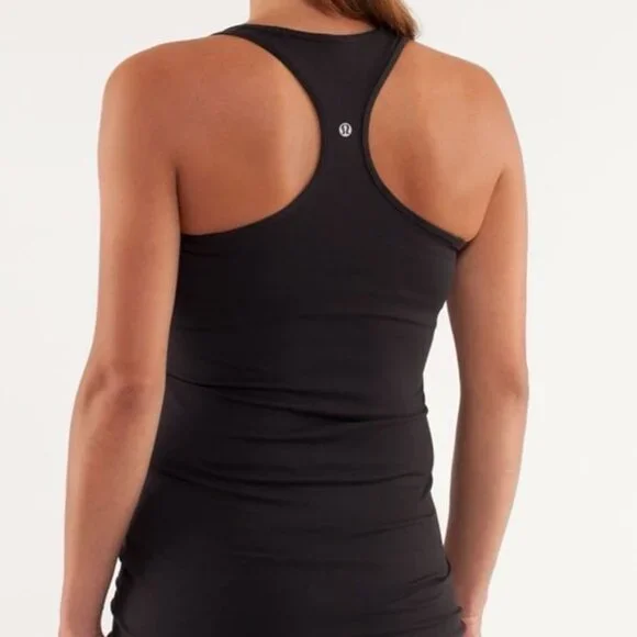 Lululemon Reversible Cool Racerback Tank Top Scoop Neck Sleeveless Stretch Black - Picture 3 of 14
